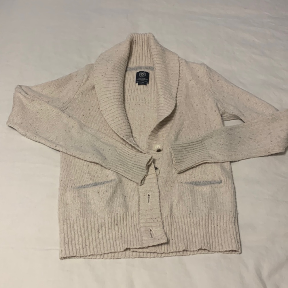 Cream Button Cardigan